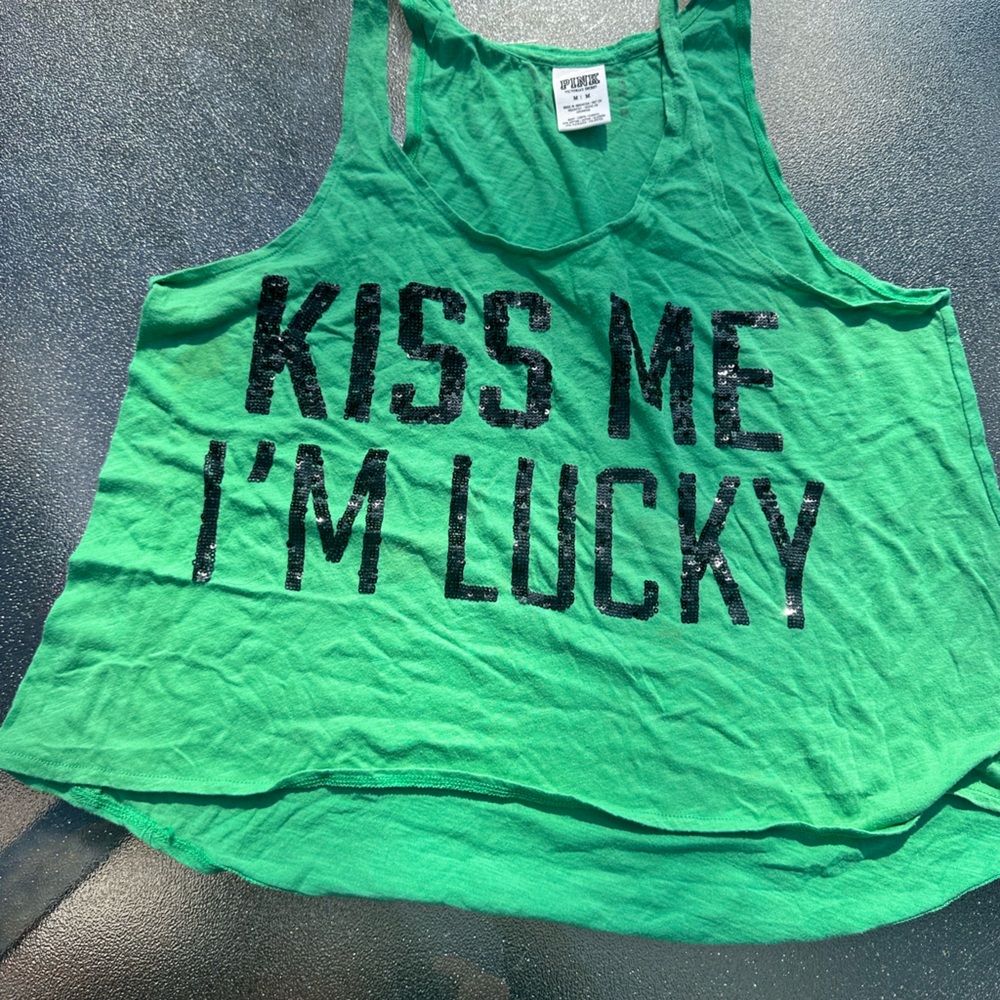 Victoria’s Secret PINK Kiss Me I’m Lucky tank